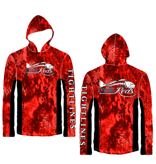 🔥OnlyReds Performance Fishing Shirts Hooded - Vented Edition 🔥